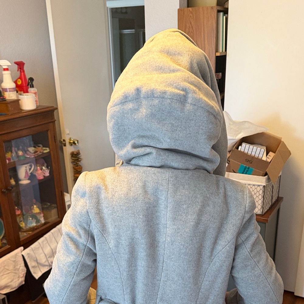 Zara Basic Gray Wool Coat - image 5